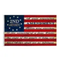 Vintage 3x5 US-Flagge mit dem Text des 2. Verfassungszusatzes aus Polyesterstoff - Vintage Stars Verfassungstext Stil(5)