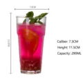 Transparent 290ml acrylic octagonal plastic beverage cup for tea and juice service - Octagonal Cup / 290ml