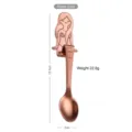 Cuillère à café créative en acier inoxydable 304 or rose avec motif sirène à suspendre - 12.5x2cm / Or rose