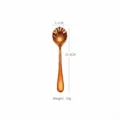 Elegant rose gold shell-shaped stainless steel spoon for dessert and coffee, 14.3cm - Rose Gold