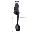 Cuillère sirène noire en acier inoxydable pour bord de tasse, longueur 12,5 cm - 12.5x2cm / Noir titane