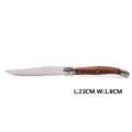 Classic Laguiole style steak knife with premium wooden handle and 23cm serrated blade - 1 Piece Dinner Knife