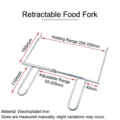 Extendable oven rotisserie handle tool with adjustable dimensions for roasting racks - Telescopic Adjustable Style (A)