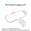 Maniglia di recupero in ferro galvanizzato per accessori da forno, lunghezza 240 mm - Small size feeding fork