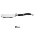 Laguiole style butter knife with black handle and stainless steel blade for cheese spreading - 1 Black Butter Knife