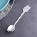 Creatieve kerst sneeuwpop roestvrijstalen koffielepel voor dessert en roeren van thee - Sneeuwpop