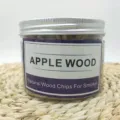 Natural apple wood chips in a transparent jar for smoker guns and BBQ cocktail smoking - Apple Wood / Small Bottle A (70g)