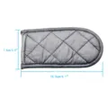 Grey quilted heat-resistant oven mitt handle cover, dimensions 15.5x7.5 cm size - Pot Handle Cover / 15.5cm / Gray