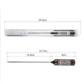 Professional digital food meat thermometer with long probe and protective storage tube dimensions - Digital Display / Thermometer 1 Piece