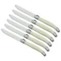 6-piece set of cream curved handle stainless steel steak knives for elegant dining. - Steak Knife (Set of 6) / 6Pcs/Set