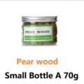 Natural pear wood chips 70g in clear jar for cocktail smoking and BBQ grill smoker - Pear Wood / Small Bottle A (70g)