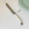 High quality 22cm stainless steel steak knife with minimalist cream curved handle - Single Steak Knife