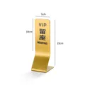 Gouden roestvrijstalen gereserveerd tafelbordje voor VIP-plaatsen in restaurants - Verguld Hoog VIP Gereserveerd Bordje (15x5cm)