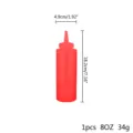 Bouteille à presser rouge 8oz pour sauces et condiments, hauteur 18,2 cm - 8OZ (1 Pièce) / Rouge