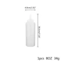 Bouteille à presser en plastique blanc 8oz pour sauces et vinaigrettes 1 pièce - 8OZ (1 Pièce) / Blanc