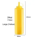 Bouteille à presser jaune en plastique, grande taille 24oz pour sauces de cuisine - 24OZ Avec Bouchon (1 Pièce) / Jaune