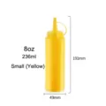 Petite bouteille à presser jaune de 8 oz 236 ml en plastique pour sauces et condiments. - 8OZ Avec Bouchon (1 Pièce) / Jaune