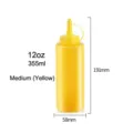 Flacon souple jaune de 12 oz en plastique pour condiments, ketchup et sauces salade - 12OZ Avec Bouchon (1 Pièce) / Jaune