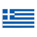 High-quality Greece national flag 90x150cm durable polyester with brass grommets for indoor outdoor - 1 Piece