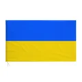 Ukraine Nationalflagge 3x5ft aus strapazierfähigem Polyester mit Mastdurchführung - Dunkelblau Mit Riemen