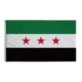 Haltbare Syrien Unabhängigkeitsflagge 90x150cm aus hochwertigem Polyester Siebdruck - Syrische Unabhängigkeit Große Flagge mit Ösen / 90x150cm