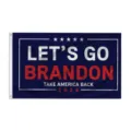 Strapazierfähige politische Bannerflagge mit Let's Go Brandon 2024 Slogans Stoff - Wahlstil 2024 (BD06)