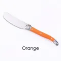 Cuchillo para mantequilla naranja estilo Laguiole de acero inoxidable - 1 cuchillo de mantequilla naranja