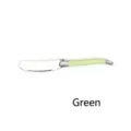 Cuchillo para mantequilla estilo Laguiole con mango verde y hoja de acero inox - 1 cuchillo de mantequilla verde