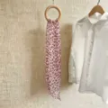 Rote Chiffon-Skinny-Schals mit Leopardenmuster, elegante und weiche Sommerhalstücher - 150cm / Rosa Leopard