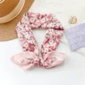 Eleganter Vintage-Baumwollschal mit rosa Blumenmuster, Haarband oder Halstuch - MBFJ36 Stil / Rosa Blumig