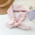 Klassisches französisches Halstuch aus Baumwolle mit rosa Punkten für Damen Mode - MBFJ43 Stil / Rosa Punkt