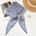 Vintage blue paisley floral cotton hair scarf and bandana for women accessories - Purple (YYLXJ28) / 35x120cm