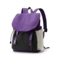Purple color-blocked lightweight travel backpack for women with large capacity - Purple