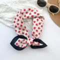 Pañuelo cuadrado de algodón 100% con estampado de flores rojas estilo vintage mujer - MBFJ02 / 65x65cm / Rojo