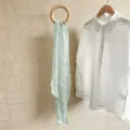 Hellgrüner gestreifter Chiffonschal aus weichem, halbtransparentem Stoff für Damen - 150cm / Minzgrüner Blütenschlaf