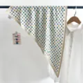 Foulard triangulaire vintage en soie à motifs pour tenues d'été - Foulard Triangle Imprimé Vintage (TBSJJ84) / 87x130cm / Kaki