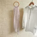 Eleganter Chiffon-Streifenschal mit zartrosa Punkten für modische Sommeroutfits - 150cm / Lotusrosa Punkte