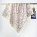 Detail view of 100% cotton paisley print small square scarf kerchief - RY-42