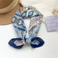 100% Baumwolle blau gemusterter Halstuch für Damen Frühlings- und Sommermode - MBFJ31 Stil / Blaues Blumen-Patchwork