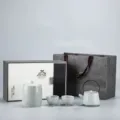 Japanisches Keramik-Reisetee-Set mit Teekanne, Tassen und Teedose in Geschenkbox - Small Tea House Geschenkbox-Set (1 Kanne 2 Tassen 1 Dose) / 1 Kanne 2 Tassen 1 Dose Geschenkbox-Set