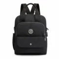 Multifunktionaler schwarzer Nylonrucksack mit USB-Ladeanschluss und Tragegriffen - Stil 3 / Schwarz