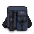 Sac bandoulière homme bleu marine durable avec poche extérieure pour bouteille. - Bleu foncé