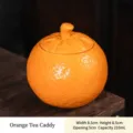 Petit bocal à thé en céramique en forme d'orange pour voyage, capacité de 210 ml - 210ml / Forme d'Orange