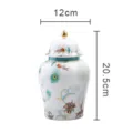 Barattolo di tè in ceramica vintage con motivo a pavone altezza 20,5 cm - Motivo Pavone (Confezione Semplice) / Barattolo Singolo