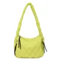 Light Green Quilted Puffer Shoulder Bag Stylish Casual Crossbody Bag for Women Autumn - Fruit Green