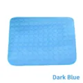 Tapis de refroidissement bleu foncé en soie glacée respirante pour chiens et chats - XS: 40*30CM / Bleu foncé