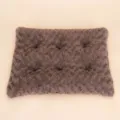 Cozy brown rose velvet pet mat for dogs and cats warm winter non-slip bed cushion - L / 70*55*8CM / Coffee