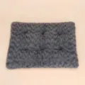 Soft grey rose plush pet bed mat for medium dogs and cats, winter warm cushion - L / 70*55*8CM / Dark Gray