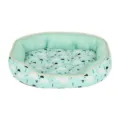 Breathable mint green summer pet bed for cats and small dogs with polar bear print - Size L (Suitable for pets within 15kg) / Mint Green Polar Bear
