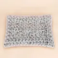 Soft grey and white rose pattern plush pet bed mat for small and medium sized dogs - L / 70*55*8CM / Gradient Grey